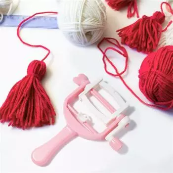 DIY ручная машина для ручного вязания с украшением Pink Easy Weaver Knitter Portable Mini Spool Knitters Home DIY Швейное ремесло розовый