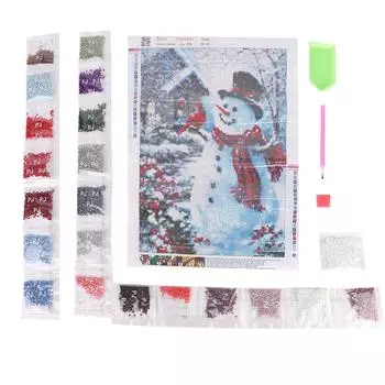 DIY Ручная работа Алмазная картина Картина Рождество Санта-Клаус Снеговик Стразы Картины