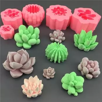 DIY ручная работа мыловарение имитация суккулентных растений ароматизированная гипсовая форма для свечей торт мягкие конфеты шоколад силиконовые формы инструменты