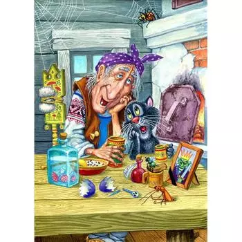 DIY ручная работа рукоделие Алмазная вышивка Ведьма и кошка горный хрусталь вышивка крестом украшение дома 20X30CM