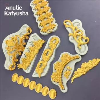 DIY ручная работа жемчужный кулон запеченная помадка край торта декоративная форма тотемный драгоценный камень тисненая форма