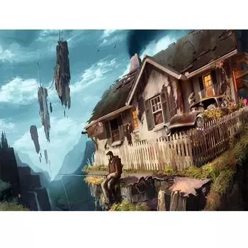 Сделай сам, ручная работа, алмазная вышивка, картина, изысканный стежок мозаики, воздушный хостел, картина, домашний декор 20X30CM