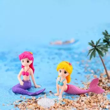 DIY Русалка Мини Модель Фигурка Миниатюрный Сказочный Сад Бонсай Аквариум Декор