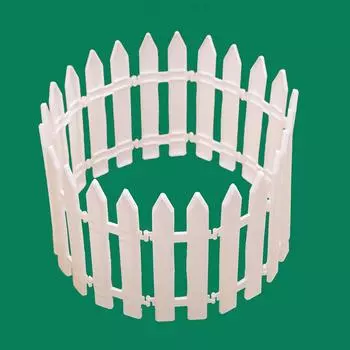 DIY садовый комплект забор миниатюрный сад Рождественская елка декор белый