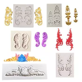 DIY Сахарный торт Рельефный винтажный бордюр Силиконовая форма Инструменты для формочек для помадки Форма для пасты One Size