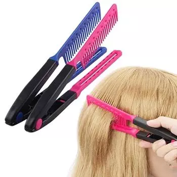 Diy Salon V Styling Hair Straightener Brush Straighting Comb Hairdressing Tool