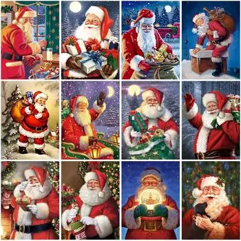 DIY Санта-Клаус 5D алмазная живопись полная квадратная дрель мультфильм Алмазная вышивка набор крестиков настенный художественный подарок домашний декор Full Round 20x30CM