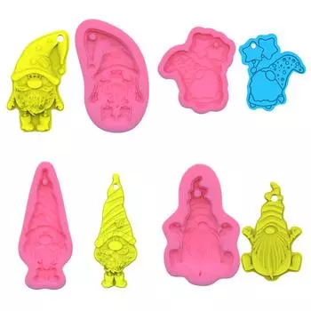 DIY Санта-Клаус Маленький Гном Силиконовая Эпоксидная Форма DIY Брелок Подвеска Ювелирные Изделия Крафт Форма для Рождественского Любовного Подарка A