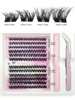 DIY Сегментированные накладные ресницы 5D Плотный набор для самонаращивания ресниц Одиночный пучок Имитация Большой объем