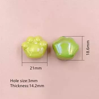 DIY серьги ожерелье браслет 18,6*21 мм подвески медвежьи лапы бусины мультфильм акриловые модные 10 шт./компл. аксессуары для подвесок оранжевый