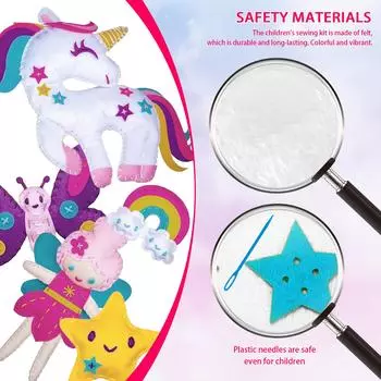 DIY Sewing Kit Creative Christmas Gift Kids Sewing Crafts Set Educational DIY Felt Crafts Beginner Sewing Kit Felt DIY Toy Sets