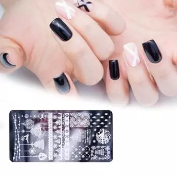 DIY шаблон ногтей штамповки пластин несколько печати ногтей искусства решений нержавеющей стали маникюр штамповки для женщин 1