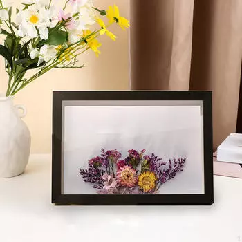 DIY Shadow Box деревянная рамка память настольный дисплей сухоцвет для White