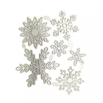 Diy шесть снежинок металлический нож из углеродистой стали штамп интеллектуального развития для детей тиснение режущий нож штамп серебряный