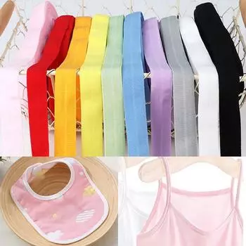 DIY Швейные 20 мм складные ленты из хлопчатобумажной ткани, разноцветная эластичная лента, аксессуар для одежды белый