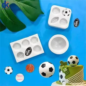 DIY Silicone Cake Mold Baseball Football Basketball Chocolate Mould Baking Cake Decorating Bread Mousse Molds Pastry Tools чистый
