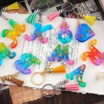 DIY силиконовые формы для алфавита из смолы комплект букв силиконовая форма для литья эпоксидной смолы брелок для изготовления набора поставки брелоков A