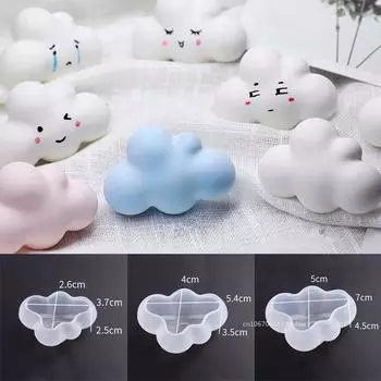 DIY Симпатичные 3D Облака Силиконовые Формы Для Торта Конфеты Мозе Формы Для Выпечки Инструменты Для Изготовления Смолы Инструмент Для Изготовления Ювелирных Изделий Мыло Ручной Работы Свечи