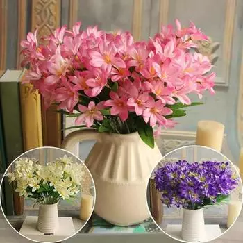 DIY Simulation Flower Silk Flower Fake Flower Artificial Flower Branches Home Decor белый