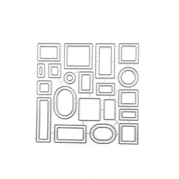 DIY Скрапбукинг Нерегулярная рамка Этикетка Металлические режущие штампы