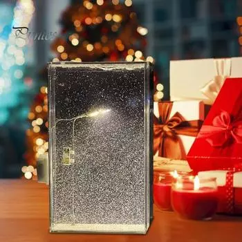 DIY Snow Scene Light Уличный фонарь Снежинка Лампа Комплект Настольный Самостоятельная Сборка Снежный Пейзаж Ночной Светильник Подарок для Друзья 1pc