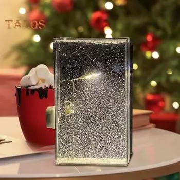 DIY Snow Scene Light Уличный фонарь Снежинка Лампа Комплект Настольный Самостоятельная Сборка Снежный Пейзаж Ночной Светильник Подарок для Друзья 1pc