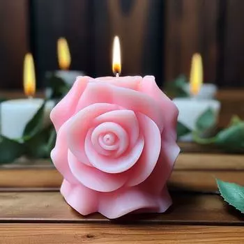 DIY Soap Mold 3D Silicone Mold Gyps Rose Candle Mold Candle Making Style B