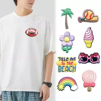 DIY солнцезащитные очки леденец для одежды сумки тапочки съемный личный кокосовая пальма