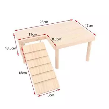 DIY Stairs Toy Jumping Board Hamster Pet Climbing Toy New Wooden Ladder Platform for Small Pets A-Small