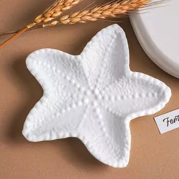 DIY Starfish Dish Silicone Mold Starfish Jewelry Storage Tray Plate Plaster Resin Molds Conch Flowerpot Molds Home Decor Crafts
