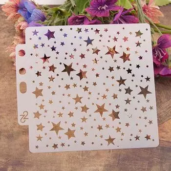 DIY Starry Star Painting Hollow Template Stencils for Painting Wall Scrapbooking Photo Album Embossing Paper Cards Crafts Gift