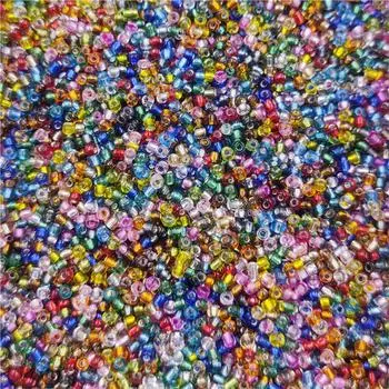 DIY стеклянные бусины конфетного цвета мини 3 мм 4 мм посеребренные ювелирные изделия изготовление ожерелья браслет свободные бусины кулон 3mm 200Pcs коричневый