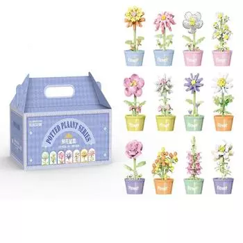DIY Succulent Potted Model Educational Toys Succulent Building Block Set фиолетовый