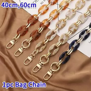 DIY сумка-цепочка акриловая сумка через плечо ремень для женщин кошелек сумка через плечо ручки полимерная цепочка поясная сумка часть аксессуары 40/60 см 40cm коричневый