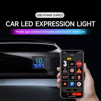 DIY светодиодная матрица пиксельная панель лампа приложение управление USB RGB DIY пользовательский узор граффити текстовый знак дисплей украшение для лобового стекла автомобиля