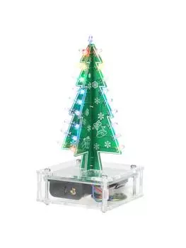DIY светодиодная новогодняя елка, красочная, простая в изготовлении, электронный обучающий комплект, модуль 37 шт., светодиодный светильник, сделай сам, рождественский подарок