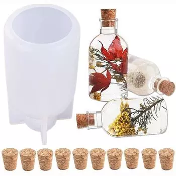 DIY светодиодный ночник силиконовая форма держатель лампы бутылка зеркало кристалл эпоксидная смола форма