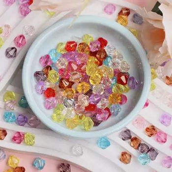 DIY свободные бусины ожерелье браслет для изготовления ювелирных изделий мода 4 мм/5 мм/6 мм/8 мм акриловый прозрачный бриллиант 1200/900/600 шт. дома 1200Pcs 4mm разноцветный