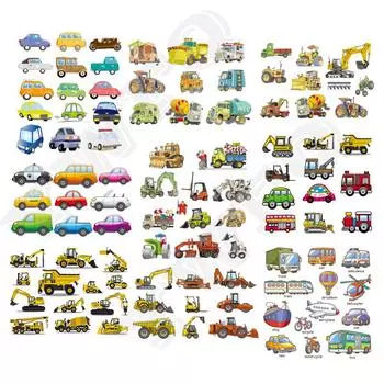 DIY теплопередающие железные нашивки с милыми мультяшными машинками, набор нашивок для детской одежды, футболки, платья