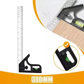DIY точные измерительные инструменты из нержавеющей стали и алюминия, регулируемые инструменты для деревообработки, прямоугольная линейка, транспортир, измерительный инструмент бежевый