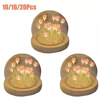 DIY Тюльпан Ночной Светильник Подарочное Окружающее Украшение Светодиодный A