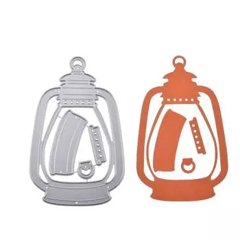 DIY Углеродистая сталь Кемпинговый светильник Штамп ручной работы литье шаблон для резки украшения скрапбукинг ремесло Штамп 1 pcs серебряный