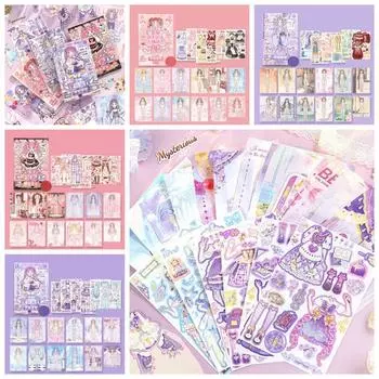 DIY украшения Маленькая девочка макияж наряд наклейки ручной счет DIY декоративные наклейки альбом D