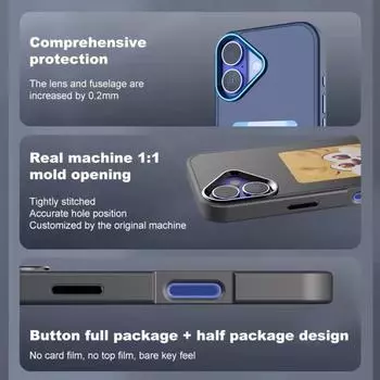 DIY умный E-Ink экран NFC функция телефон чехол для iPhone 16 Pro Max 16 Plus четырехцветный дисплей беспроводной передачи чехол For iPhone 16 Pro Max чёрный