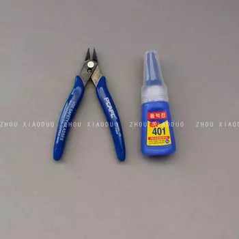 DIY Универсальный Конвертер Рамка для Серег-Капель Клипса для Уха с Подвеской в виде Спирали от Комаров Auxiliary tools (cutting pliers + glue)