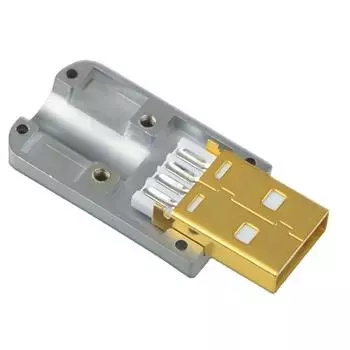 DIY USB 2.0 разъем разъем A тип/B тип сборки адаптер гнездо паяный алюминиевый сплав для подключения данных 3