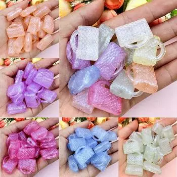 DIY ювелирные аксессуары 20,6*24,8 мм свободные бусины для изготовления браслетов 20 шт. материал ручной работы сумочка мода акрил розы красного