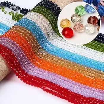 DIY ювелирные аксессуары искусственный кристалл плоские свободные бусины строка домашний декор