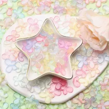 DIY ювелирные аксессуары изготовление ожерелья 20 шт бабочка прозрачный акрил мода сверкающие материалы серьги бусины разноцветный