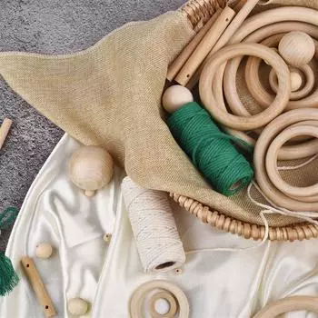 DIY ювелирные изделия деревянные поделки натуральный цвет бревна деревянное кольцо DIY аксессуары сумки пряжка шторы диаметр 15~150 мм 15mmX4mm-50pcs